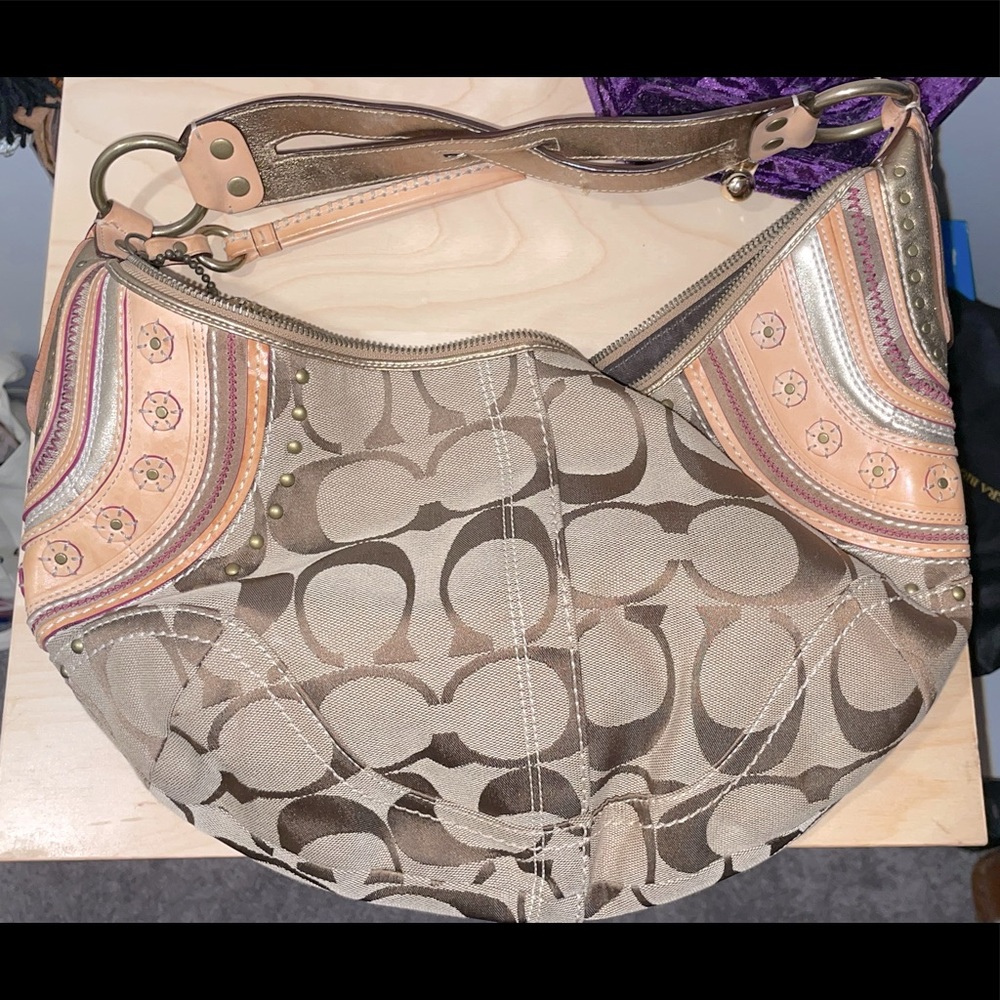 Coach Multicolor Signature Hobo Bag - Picture 2 of 9